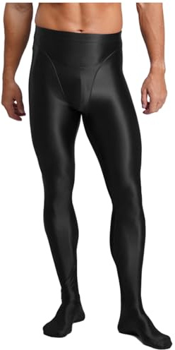 Sywiyi Herren Strumpfhose Ölig Glänzend Pantyhose Stocking High Waist Leggings Blickdicht Lange Unterhose Unterwäsche Dessous Stretch