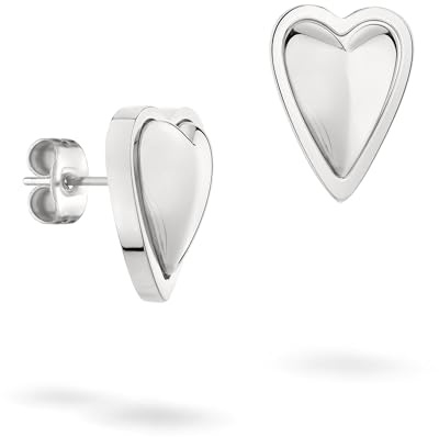 LIEBESKIND BERLIN Damen Schmuck mit Herz - Funkelnde Kette, Armband und Ohrringe mit Glasherz aus Edelstahl in Silber, Gold & Roségold - zeitlos, modern und alltagstauglich - Geschenkidee