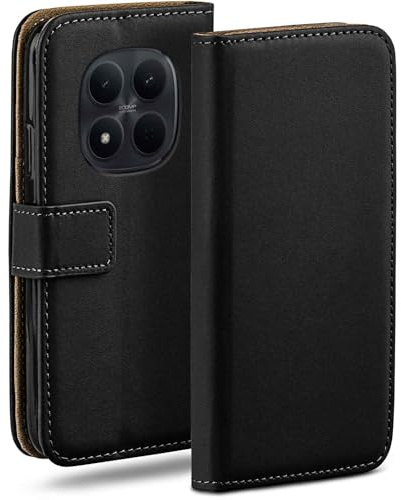 moex für Redmi Note 15 Pro 5G Hülle mit Kartenfach, Handyhülle klappbar 360 Grad Schutzhülle, PU Leder Handytasche Redmi Note 15 Pro 5G Klapphülle Flip Case, Schwarz