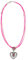 Trachtenkette Dirndlkette Trachtenschmuck mit Herz und Strass 795 (Pink)