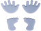 Rayher 31438356 Wachsmotiv Babyfüße/-hände, ca. 1,5 cm, Btl. 2 Babyhände aus Wachs und 2 Babyfüße aus Wachs, Kerzen verzieren, Verzierwachs, Wachsmotiv für Kerzen, hellblau