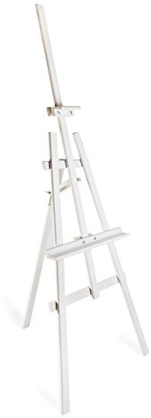 DWA Chevalet Artiste Peintre Toile Tableau Chevalet pour Toile de Peinture en Bois Grand 1800 mm Studio - White