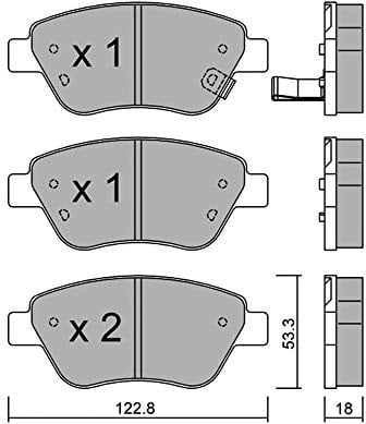 metelligroup 22-0321-2 Bremsbeläge, Made in Italy, Ersatzteile für Autos, ECE R90-zertifiziert, Kupferfrei