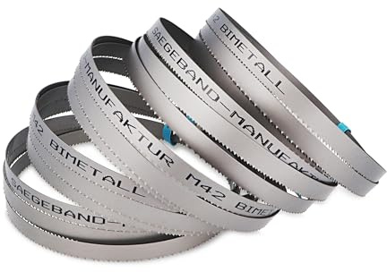 5x lame a nastro M42 HSS bimetalliche Premium 1335 x 13 x 0,65 mm con 10/14 denti per pollice (TPI) - per taglio di metallo, acciaio, alluminio, metalli non ferrosi e leghe leggere
