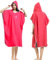 Changing Robe Towel Poncho with Hood for Surfing Swimming Wetsuit Changing,Compact & Light Weight,One Size Fit All, Hot Pink