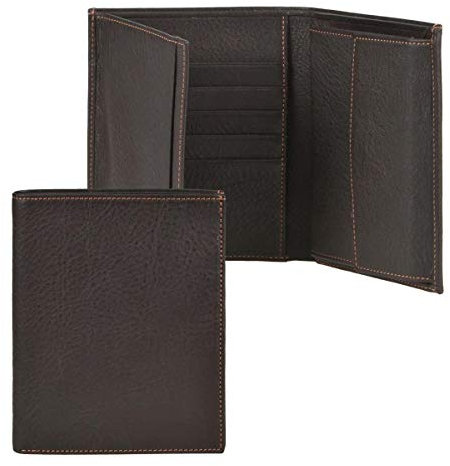 Sonnenleder Geldbörse Leder Herren Damen Hochformat Portemonnaie Geldbeutel Donau Mocca braun