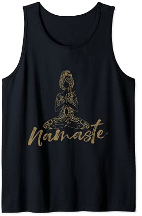 Yoga Damen Herren Fitness Spiritualität Meditation Namaste Tank Top