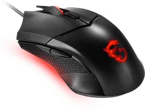 MSI Clutch GM08 4200 DPI Mouse ottico da gioco cablato con LED rosso
