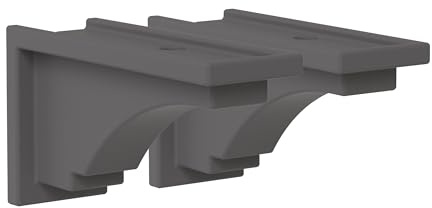 Mayne Fairfield Decorative Brackets (2-Pack) Compatible with Mayne Fairfield & Cape Cod Window Boxes Only – Classic Outdoor Accent for Window Box Support - Graphite Grey