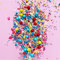 Streusel Sternchen-ABC weiss gelb rot blau 90g von STREUSEL GLÜCK Zuckerstreusel Einschulung Schulanfang Sprinkles für Tortendeko Buchstaben erste Klasse Muffins Cupcakes Cake Pops