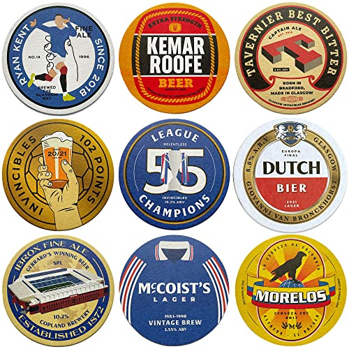 Rangers-Bierdeckel x9