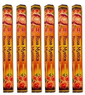 Grenadine Boutique - Hem Encens Bâtonnets Religieux - Lot de 6 Boîtes de 20g Rose Mystique