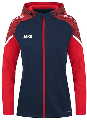 JAKO Damen Kapuzenjacke Performance, Marine/Rot, 44