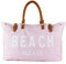Lamyba Strandtasche für Damen, XXL Familien-Schwimmtasche, wasserdicht und sanddicht, stilvoll, geeignet für Strand, Pool, Fitness und Reisen,Rosa
