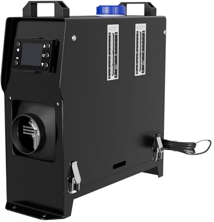 HENGMEI 8KW 12V Diesel‑Standheizung, Schwarz (LCD Monitor+LCD-Taste) | Lufterhitzer‑Raumheizung mit LCD‑Monitor, für Auto, LKW, kompakte Kraftstoffheizung Ausführung