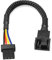 CRJ Universal 4-Pin PWM PC Fan Adapter Cable - 6-inch, Black Sleeved - 2.54mm Breakout PC Cooling Fan Adapter for Non-Standard Fan Headers