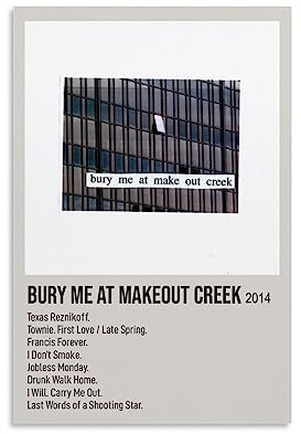 ELedvb Mitski Poster Bury Me at Make Out Creek Leinwand-Poster, dekoratives Gemälde, Leinwand-Wandposter und Kunstdruck, modernes Familienschlafzimmer-Dekor-Poster, 20 x 30 cm