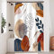 Uiiooazy Duschvorhang 120x200cm, Duschvorhang Abstrakt Terracotta Tropisch Jungle Palmenblätter Duschvorhänge Anti Schimmel Stoff Waschbar Wasserdicht Polyester Bad Vorhang mit 8 Haken für Badezimmer