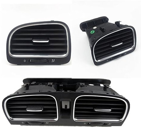 Dash Rejilla de Ventilación de Aire Para V/W Para Golf 6 MK6 Ventilaciones de aire acondicionado cromadas Ventilación de salida de ventilación de aire acondicionado