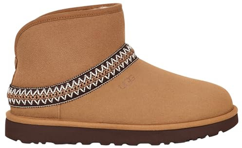 UGG Classic Mini Crescent, Stivali alla Moda Donna, Chestnut, 40 EU