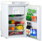 Smad Kühlschrank 12V 230V Gas, Gas Kühlschrank mit Gefrierfach, Kombinierter Kühlschrank mit Gefrierfach 100L, Geräuschloser Kühlschrank für Camping, Haus, Wohnwagen, Garage, Gite, Weiß