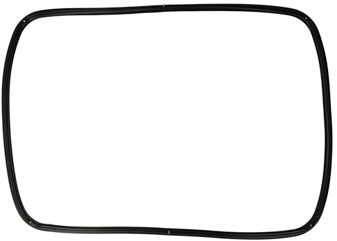 vhbw Türdichtung kompatibel mit Siemens HE25080 | HE25121, HE25141, HE25050, HE25051, HE25060, HE25061 - 42x32x1 cm, Mit Winkelhaken Schwarz