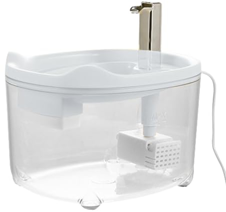 Fontaine à eau sans fil pour chat - 1,5 l - Fonctionne à piles - Avec lumières LED - Gamelle à eau pour chien - Filtration de circulation - Alimentation automatique - Fournitures pour chats et chiens