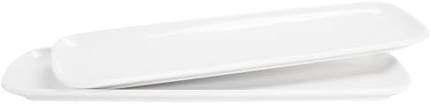 jinsongdafa Olive Plate, Dried fruits Tray, biscuit olive platter,Chip Resistant, White Porcelain Olive Canoe, Dishwasher Safe, For Snacks,Mousse cake,tiramisu,sushi,Condiments,Appetizers 17.8 Inch