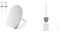 GRIFEMA G952, Abattant WC Forme O, Cuvette Toilette avec Frein de Chute, Lunette WC avec Fermeture & Ibergrif Brosse WC Silicone Plate- Brosse Toilette et Supports, Anti-goutte, Antibactérienne