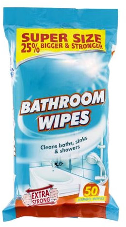 Zale Yardley Antibacterial Cleaning Wipes, Bathroom Cleaning Wipes, Surface Cleaning Wipes, Remove Soap Scum and Dirt, Toilet Cleaning Wipes (Large)