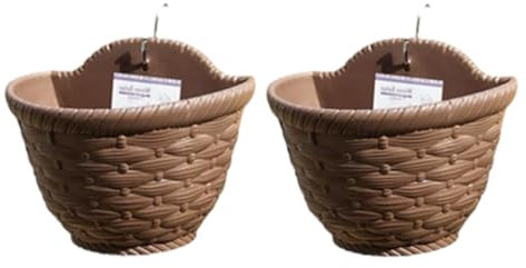 Genérico Jardineras De Pared, 4 Colgante Jardineras De Pared,No Es Necesario Hacer Agujeros Vistoso Macetas Colgantes Adecuado para Decorar Balcones, Jardines Y Patios,19.5×15×16cm