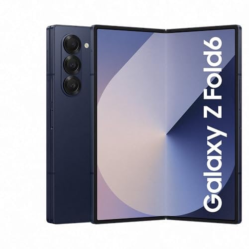 Samsung Galaxy Z Fold6 AI Smartphone, Unlocked Android Smartphone, 256GB Storage, 50 MP Camera, Big Screen, Long Battery Life, Navy, 3 Year Manufacturer Extended Warranty (UK Version)