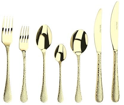 Arthur Price CAVA4401 Champagne Avalon 44 Piece 6 Person Cutlery Set, Stainless Steel