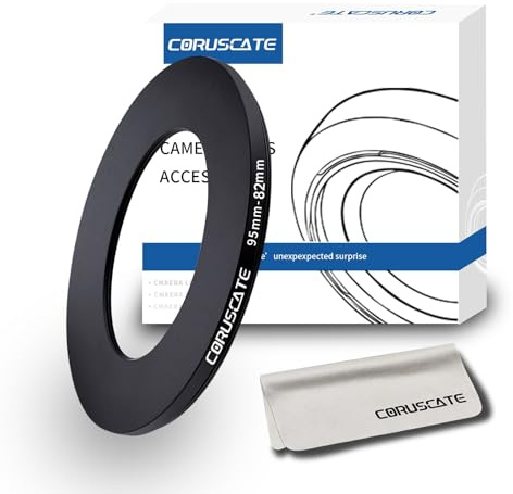 95mm auf 82mm Objektivadapter Ring,Step-Down-Ring Filter Adapter Kompatibel mit Allen 95mm Objektiven mit 82mm UV ND CPL Filter +1pcs Objektivreinigungstuch