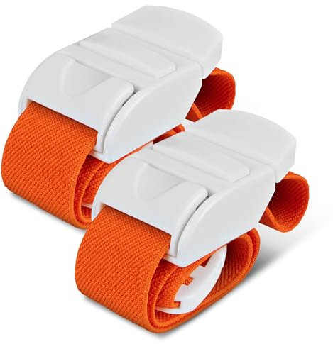 Pulox 2er-Set Venenstauer - Tourniquet Professionelle medizinische Staubinde mit Verschluss-Schnalle – Orange