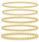 TOFBS 5 Stück Armband Set Damen Stapelbare Perlenarmband Gold Perlen Armband Schmuck Set für Brautjungfer Hochzeit(Set A)