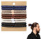 Yamobi 10 elastici per capelli da uomo intrecciati, per chignon, ricci, scrunchies, folti, elastici per capelli per uomini, senza rughe, bobine per capelli