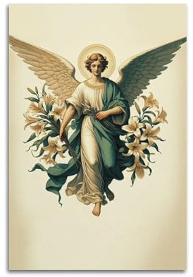 LKUHG Poster mit Religions-Christus, Erzengel Gabriel, dekoratives Gemälde, Leinwand, Wandposter und Kunstdruck, moderne Familienschlafzimmer-Dekoration, Poster, 30 x 45 cm