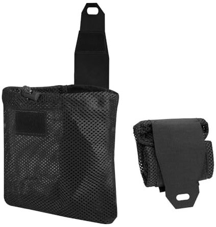 Taktische Molle Dump Pouch, Faltbare Dump Bag Mesh Kordelzug Utility Pouch, Faltbare Magazin Mag Tasche für Camping Wandern Jagd Radfahren Abenteuer