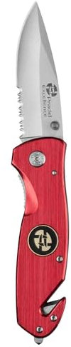 Pradel Excellence - PCOT006003 - Evasion - Couteau de Poche d'Intervention - Lame Acier Inoxydable - Manche Aluminium - Outil Multifonction Pratique et Durable
