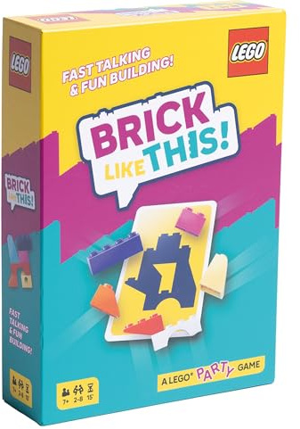 Asmodee Brick Like This! The Official LEGO Party Game - A fast, fun, building game for families, kids, teens, adults – Play in 15mins, with 2-8 Players, Ages 7+, English Version