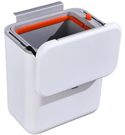 Poubelle à compost de cuisine de 9 L avec couvercle, idéale pour le comptoir ou le rangement sous l'évier