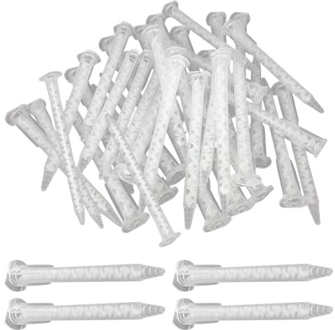 50Pcs Epoxy Mixing Nozzle Static Epoxy Mixer Nozzle Tubes Mixing Tip for 50ml Adhesive Applicator Cartridges