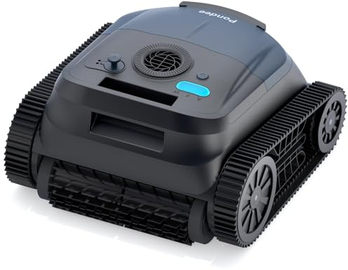Pondee (2026 Upgraded) X5 Poolroboter Boden und Wand Akku – 21 m³/h Saugleistung, 180 Min. Laufzeit, Systematische Navigation, Kabelloser Poolsauger für Wasserlinie & eingelassene Pools