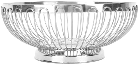 Plyisty Fruit Bowl, Mirror -Polished Modern Fruit Basket for Living Rooms (L)