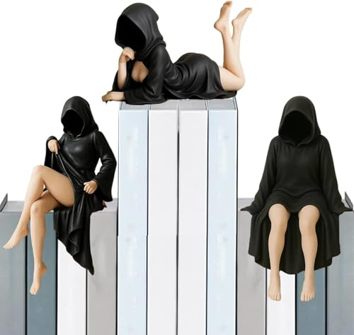 SIDUISDH 3 Pcs Gothic Deko Wohnung, BüCherregal-Skulptur Heimdekoration