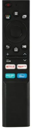 Télécommande pour Smart TV, Telecommande de Remplacement avec 4 Raccourcis Clavier, Remote Control, Compatible avec TV LCD LED OLED UHD 4K 8K, Aucune Configuration requise