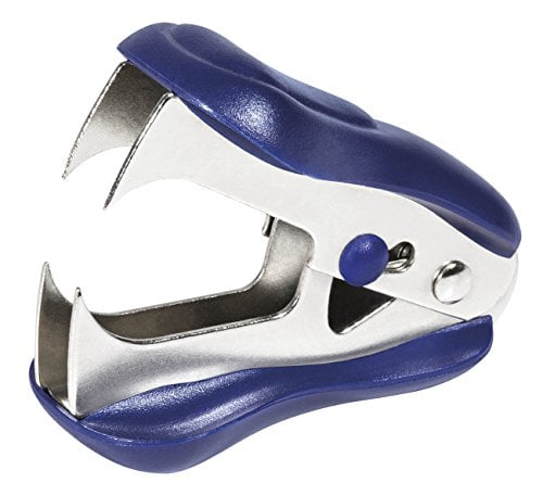 Wedo 10281103 Enthefter KLAX, Sicherheitsarretierung, durchgehende Kunststoffschale, blau