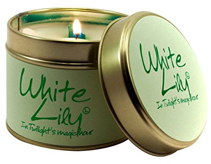 Lily-Flame White Lily Tin, 7.7cm l x 7.7cm w x 6.6cm h