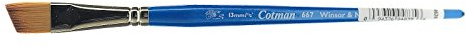 Winsor & Newton Artists - Pennello Cotman per acquerelli, Serie 667, piatto, angoli vivi 1,27 cm